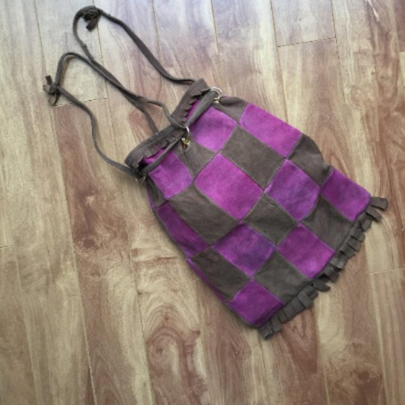 Vintage Spainish Leather Fringe Drawstring Purse - Picture 8 of 8